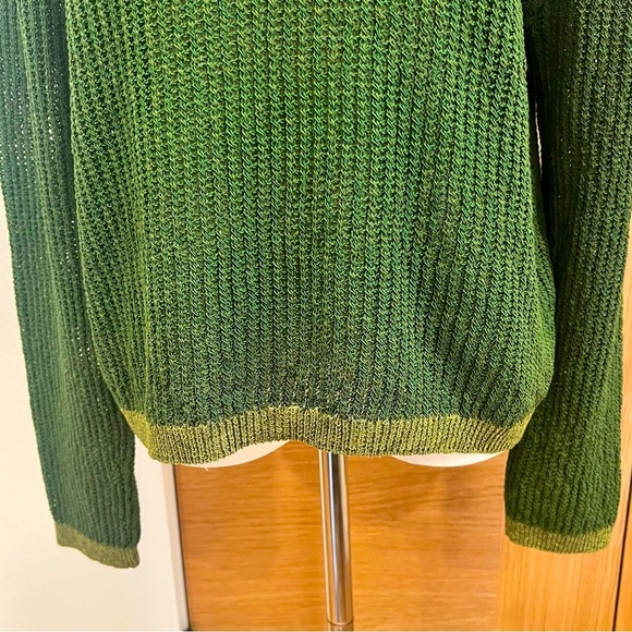 Zara | V-Neck | Collared Sweater | Green | Size Small | Never Worn - Picture 4 of 11